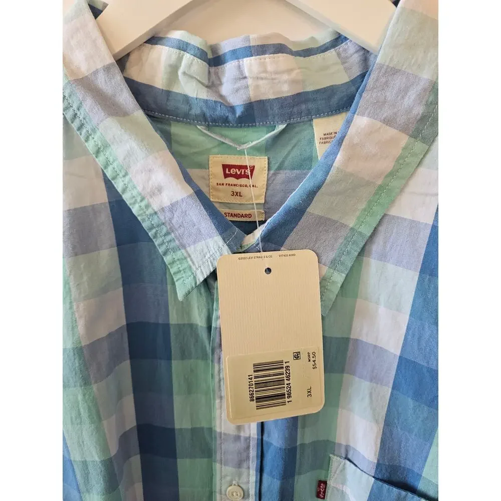 Levi's Shirts Casual Office Button Up Blue Green 3XL Bundle